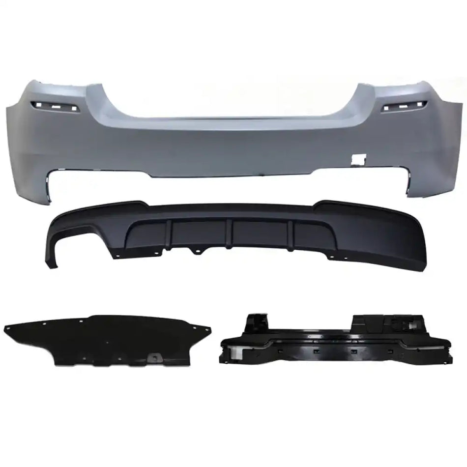 2011-2016 BMW F10 528i MP Style Twin Muffler Single Outlet Rear Bumper