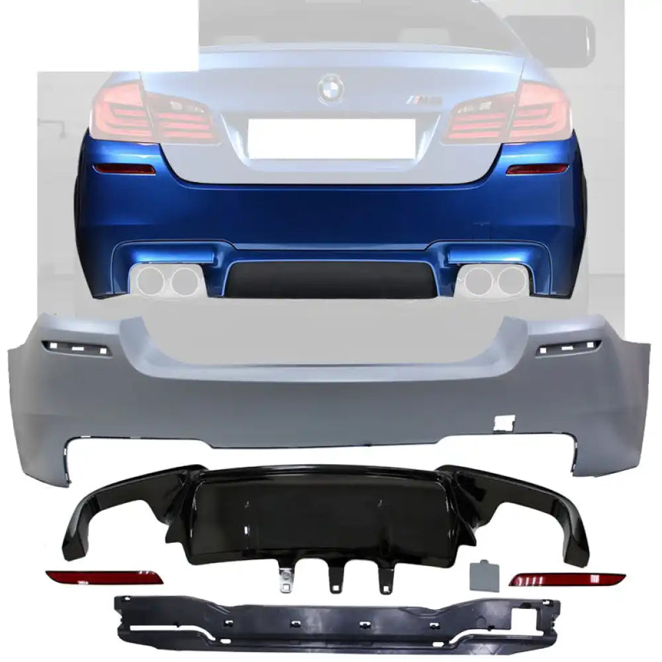 2011-2016 BMW F10 M5 Style Twin Outlet Rear Bumper Conversion