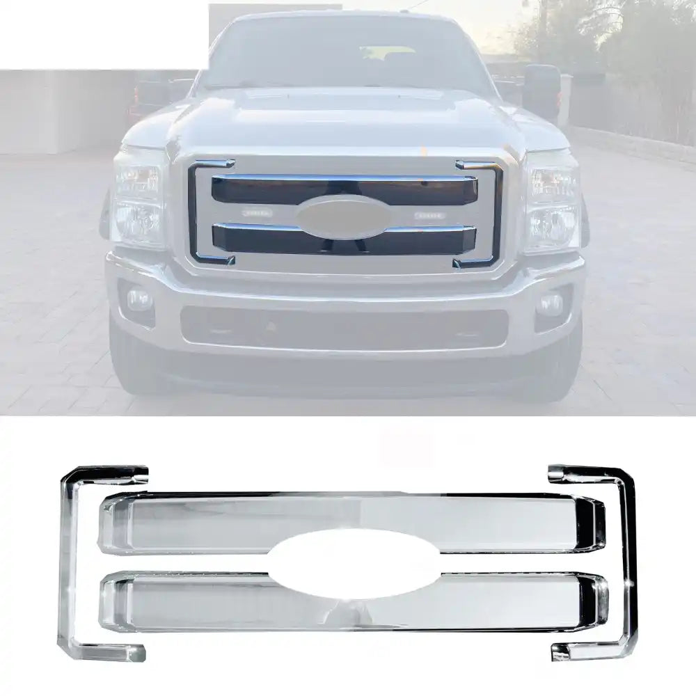 2011-2016 Ford F-250 OE Style Chrome Front Bumper Insert Grille ABS