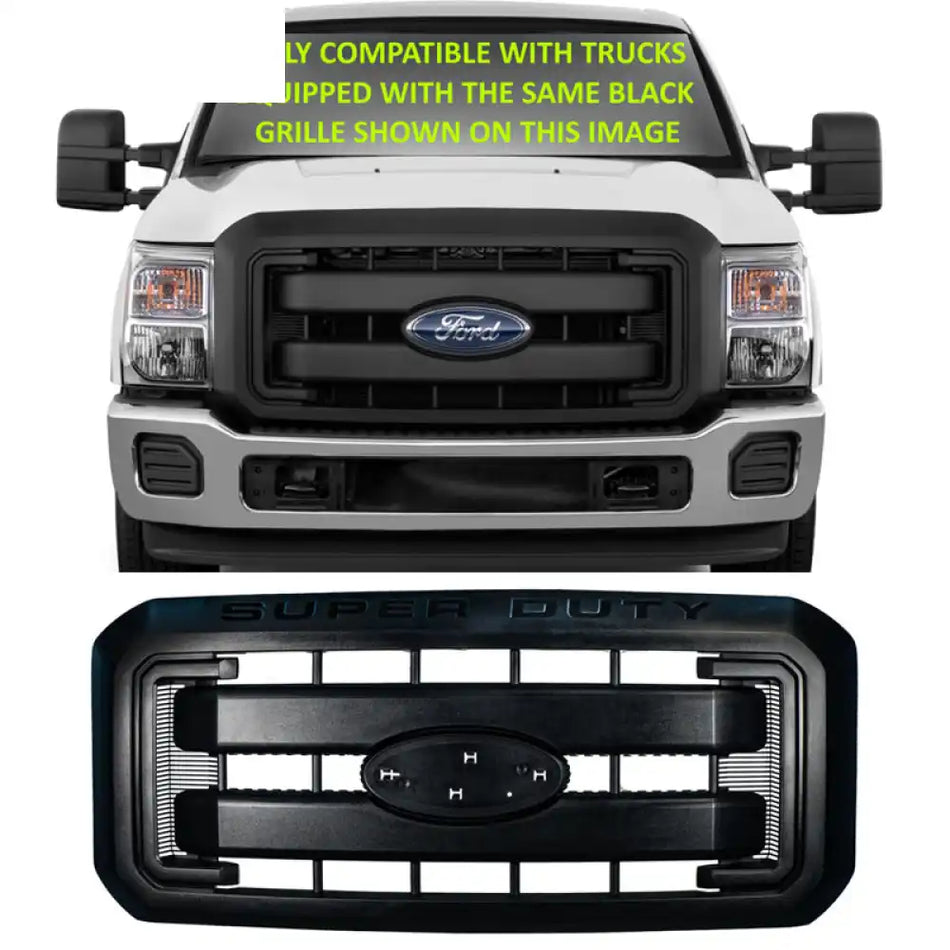 2011-2016 Ford F250 350 450 550 Super Duty Chrome Front Car Grille