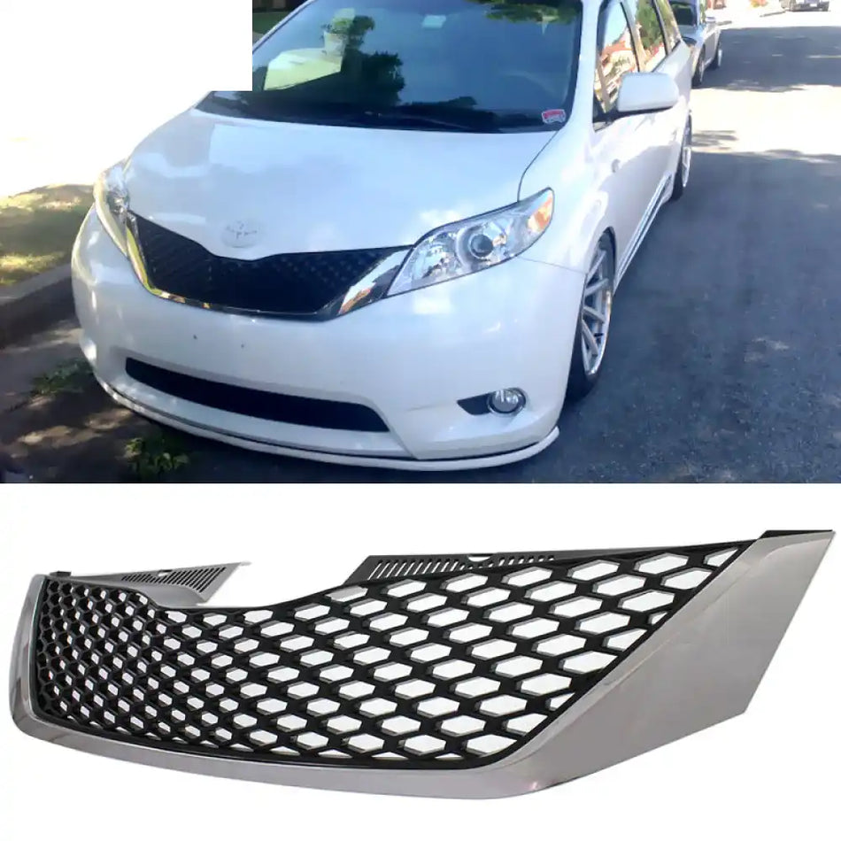 2011-2017 Toyota Sienna SE Style Front Upper Mesh Bumper Grille
