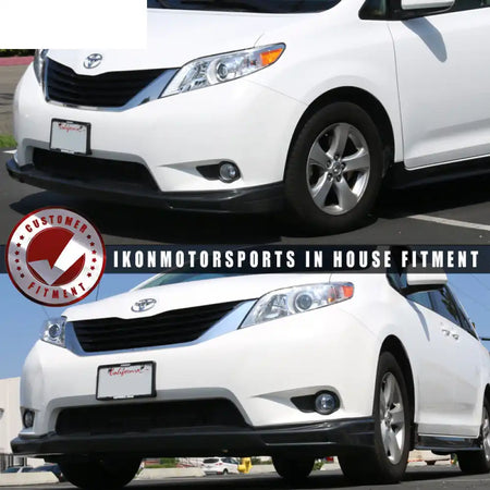 2011-2017 Toyota Sienna XL30 5Dr Van MP Front Bumper Lip Spoiler - ABS