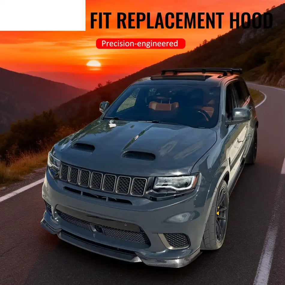 2011-2021 Jeep Grand Cherokee SRT Redeye Style Front Hood Aluminum