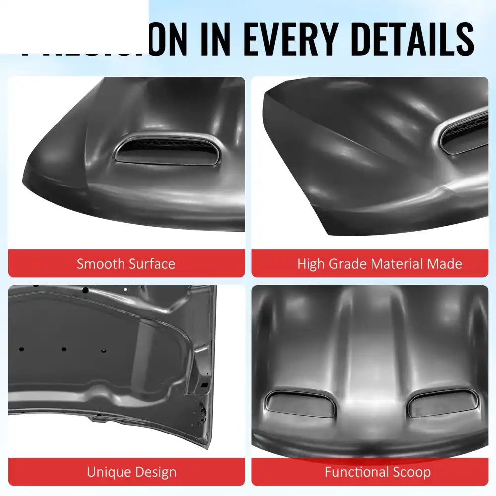 2011-2021 Jeep Grand Cherokee SRT Redeye Style Front Hood Aluminum