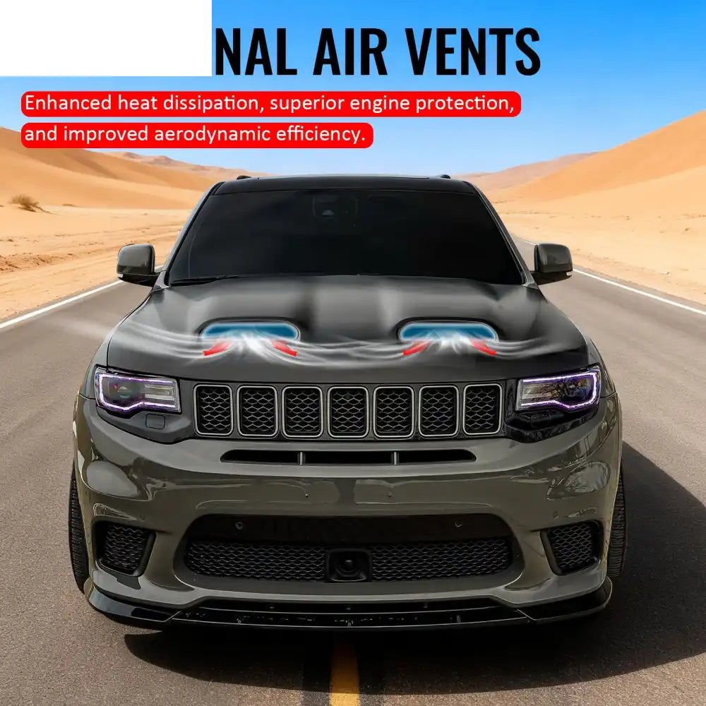 2011-2021 Jeep Grand Cherokee SRT Redeye Style Front Hood Aluminum