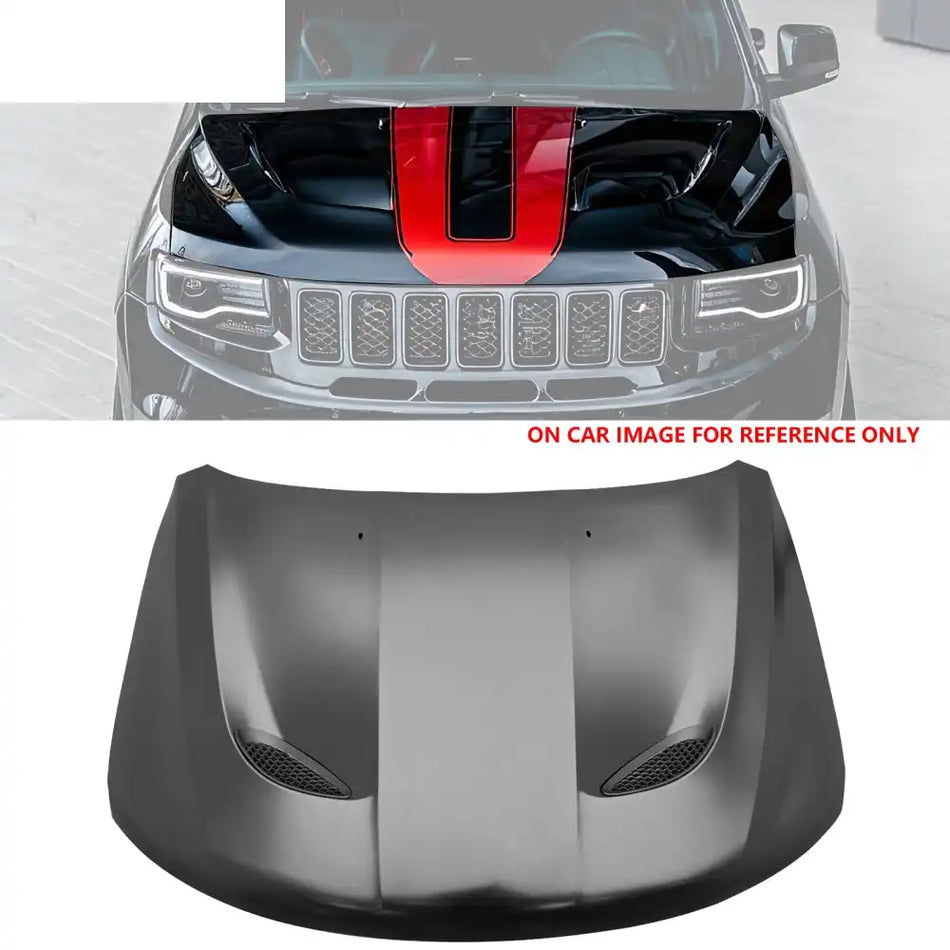2011-2021 Jeep Grand Cherokee Trackhawk Style Front Hood Aluminum