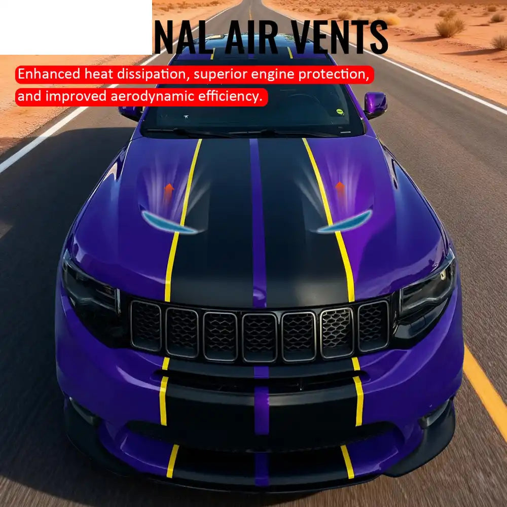 2011-2021 Jeep Grand Cherokee Trackhawk Style Front Hood Aluminum