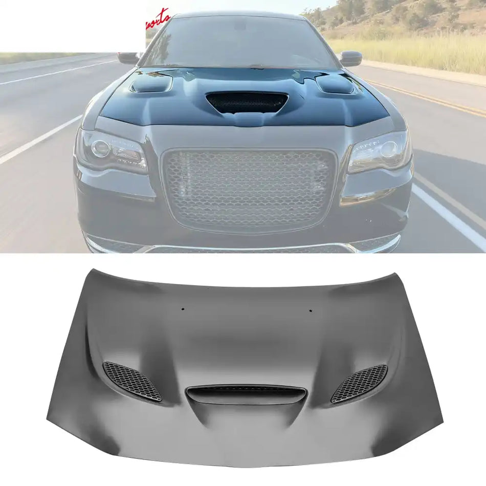 2011-2023 Chrysler 300 SRT Hellcat Front Hood Scoop Vent Aluminum