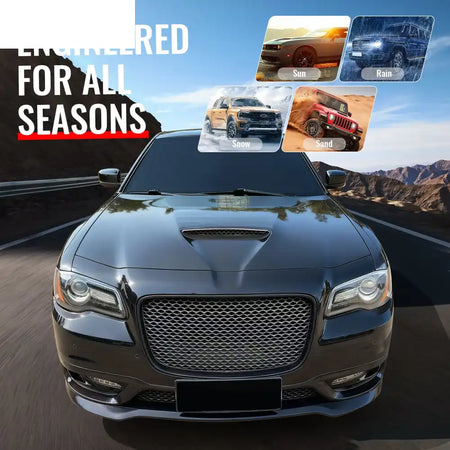 2011-2023 Chrysler 300 SRT Style Front Hood Scoop Vent Black Aluminum