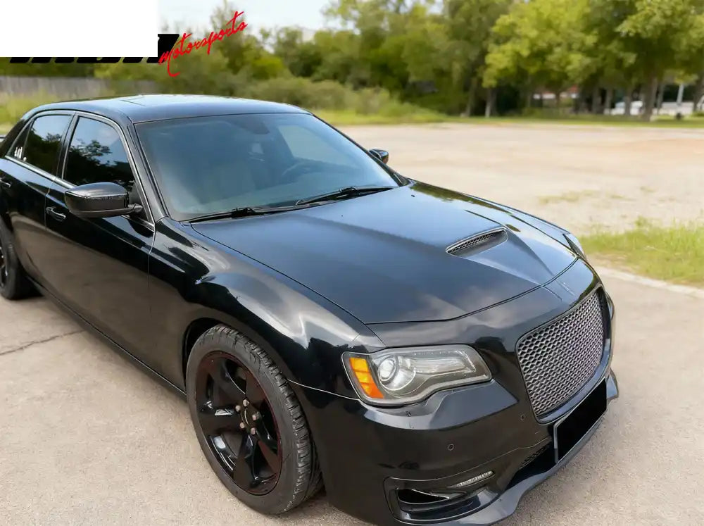 2011-2023 Chrysler 300 SRT Style Front Hood Scoop Vent Black Aluminum