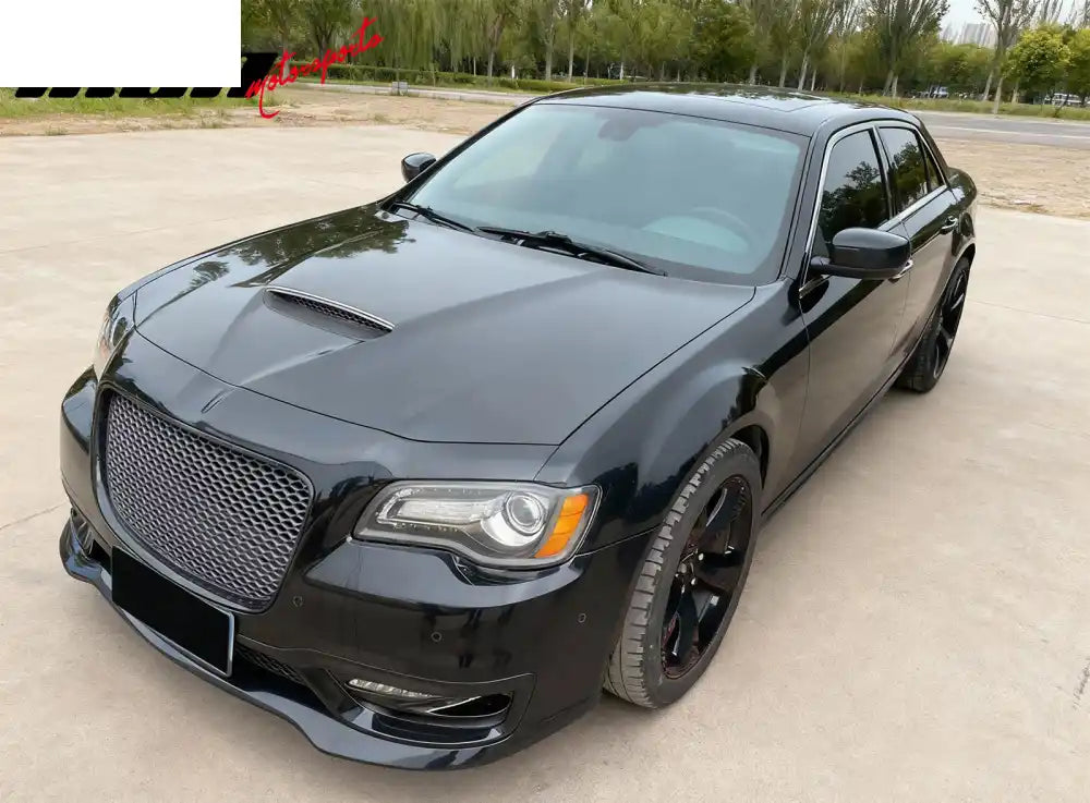 2011-2023 Chrysler 300 SRT Style Front Hood Scoop Vent Black Aluminum