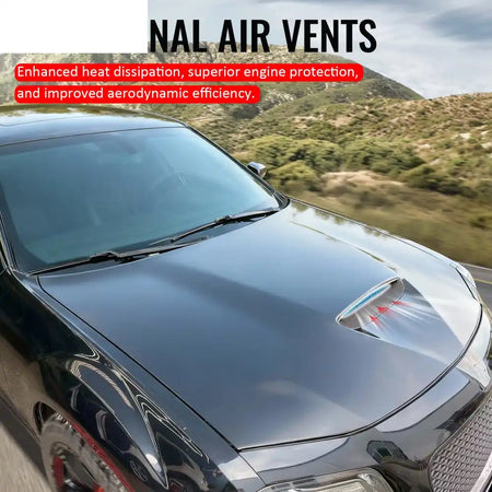 2011-2023 Chrysler 300 SRT Style Front Hood Scoop Vent Black Aluminum