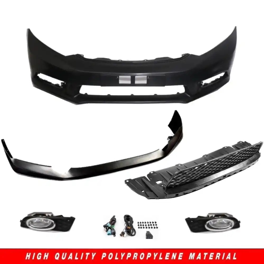 2012-2013 Honda Civic 2Dr Front Bumper MD Lip Conversion Foglight PP