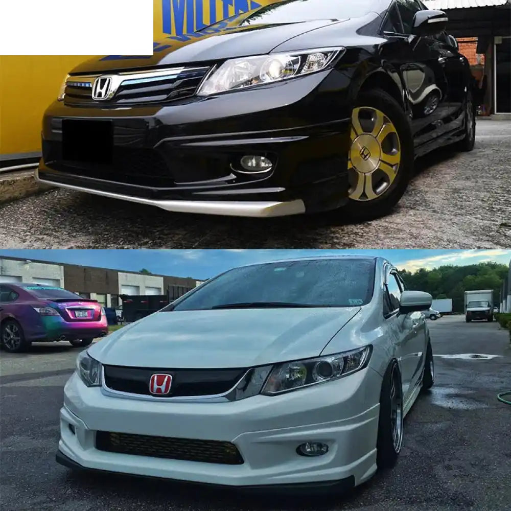 2012-2013 Honda Civic 2Dr JDM Front Bumper Mug Lip Conversion Foglight