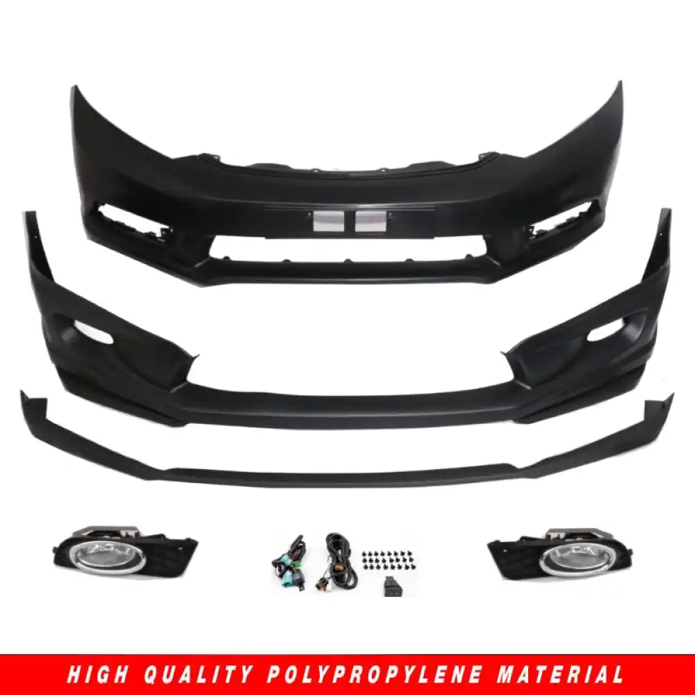 2012-2013 Honda Civic 2Dr JDM Front Bumper Mug Lip Conversion Foglight