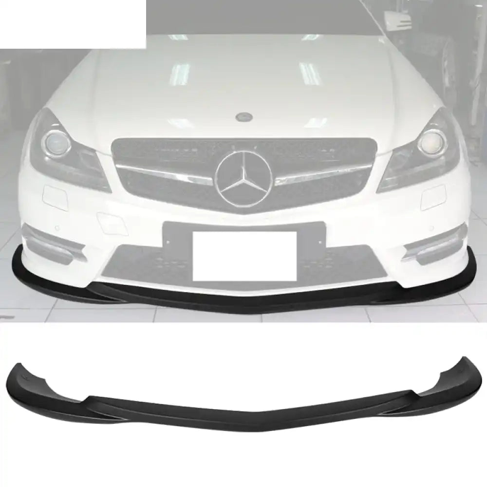 2012-2014 Benz W204 C Class GH Style Matte Black Front Bumper Lip ABS