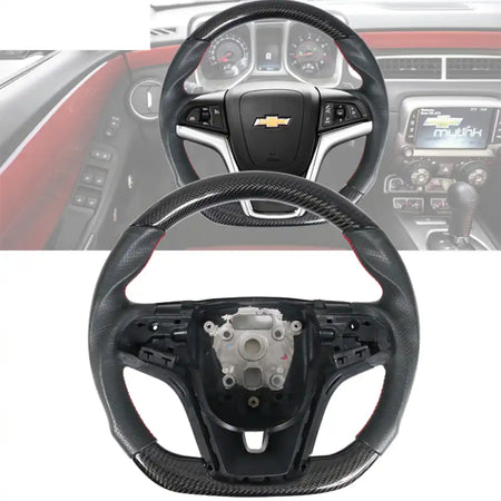 2012-2015 Camaro Steering Wheel Carbon Fiber Carbon Fiber / CF & Perforated Leather