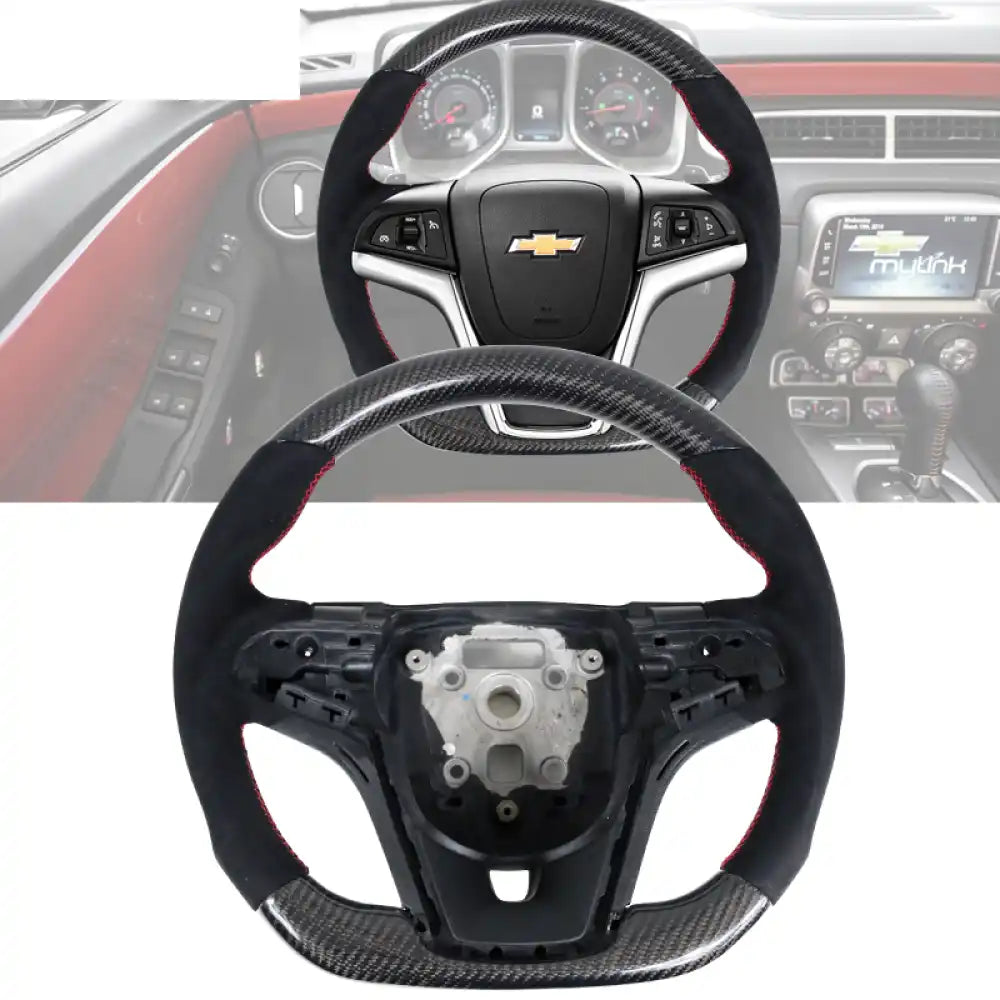 2012-2015 Camaro Steering Wheel Carbon Fiber Carbon Fiber / CF & Synthetic Suede