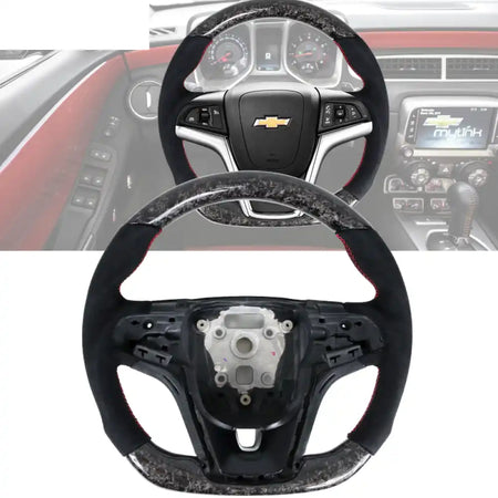 2012-2015 Camaro Steering Wheel Carbon Fiber Forged Carbon Fiber / Forged CF & Alcantara