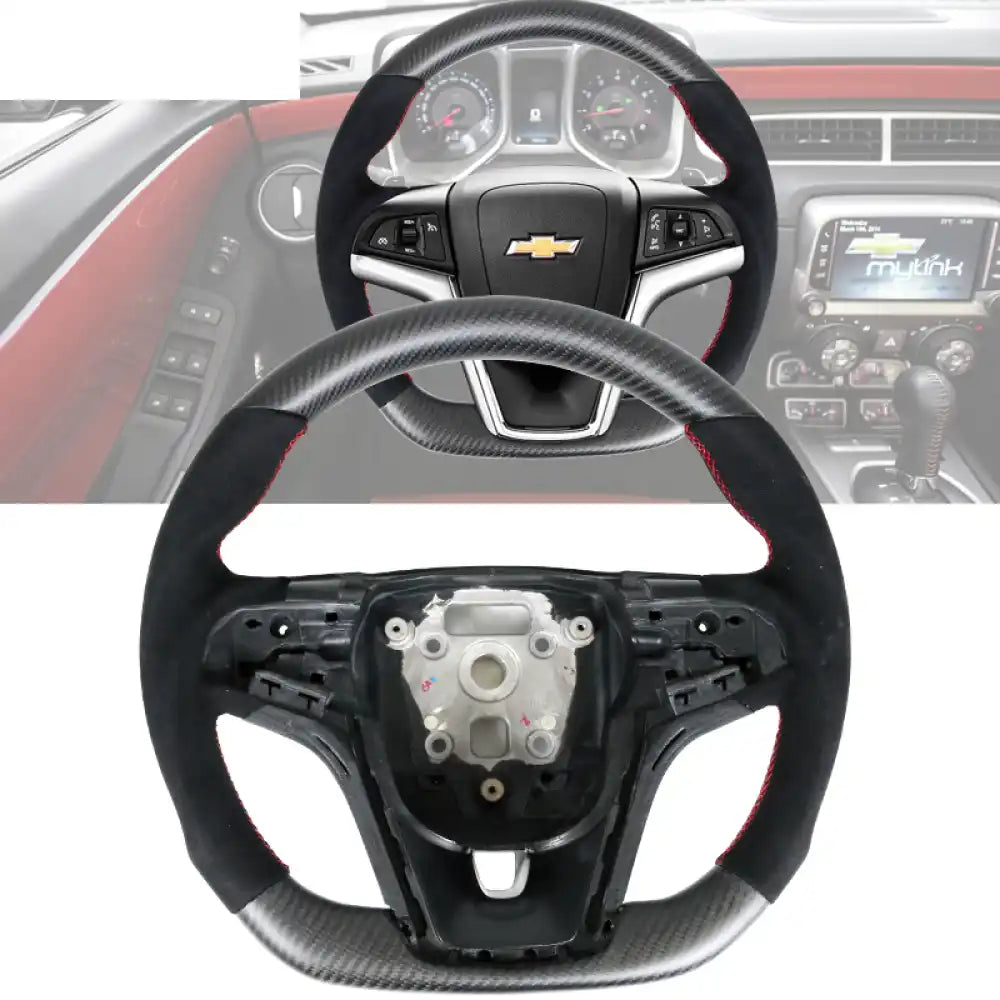 2012-2015 Camaro Steering Wheel Carbon Fiber Matte Carbon Fiber / CF & Synthetic Suede