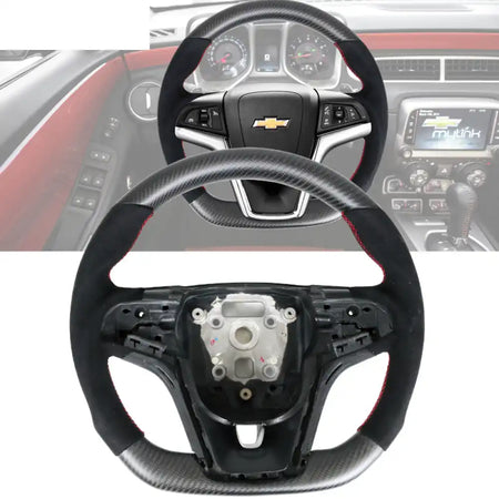 2012-2015 Camaro Steering Wheel Carbon Fiber Matte Carbon Fiber / CF & Synthetic Suede