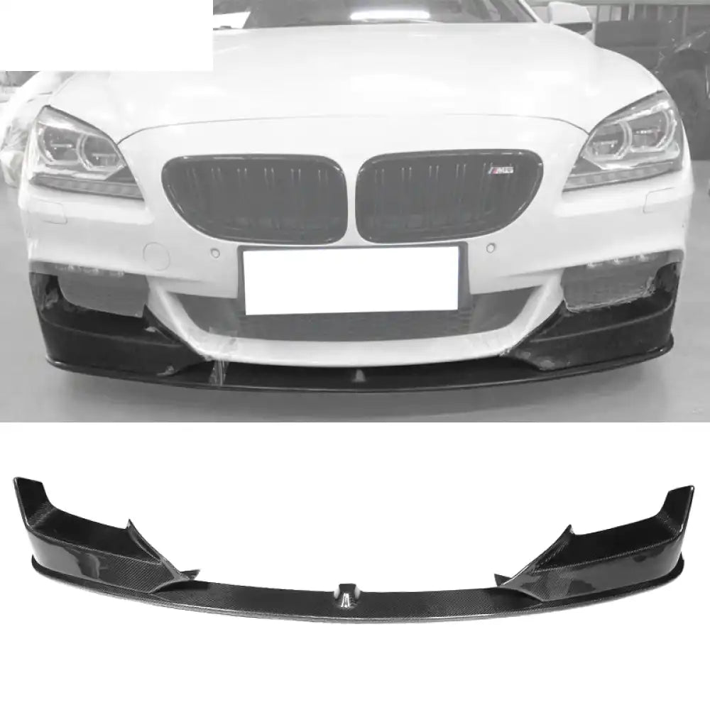 2012-2017 BMW 6 Series F12 F13 P Style Front Bumper Lip Carbon Fiber Carbon Fiber