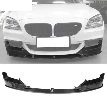 2012-2017 BMW 6 Series F12 F13 P Style Front Bumper Lip Carbon Fiber Carbon Fiber