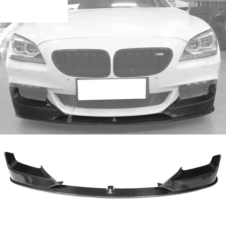 2012-2017 BMW 6 Series F12 F13 P Style Front Bumper Lip Carbon Fiber Carbon Fiber