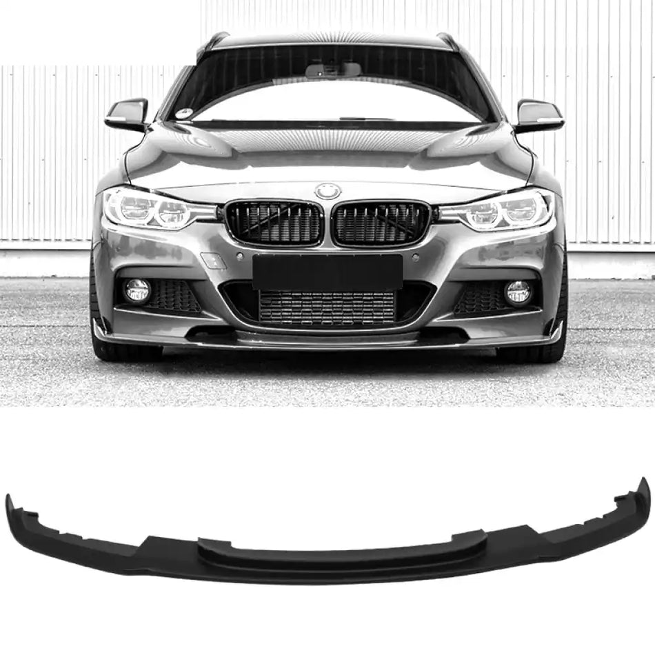 2012-2018 BMW F30 3 Series M Sport Front Bumper Lip Chin Spoiler Matte Black / HM Style / ABS
