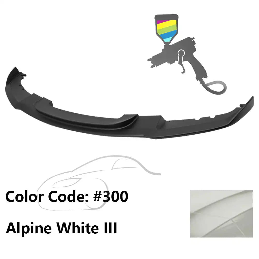 2012-2018 BMW F30 3 Series M Sport Front Bumper Lip Chin Spoiler Painted #300 Alpine White III