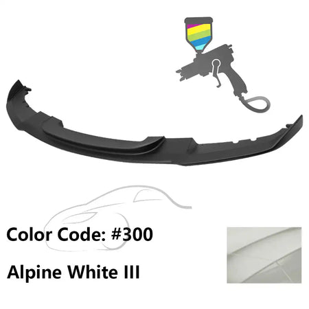 2012-2018 BMW F30 3 Series M Sport Front Bumper Lip Chin Spoiler Painted #300 Alpine White III