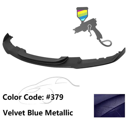 2012-2018 BMW F30 3 Series M Sport Front Bumper Lip Chin Spoiler Painted #379 Velvet Blue Metallic