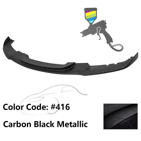 2012-2018 BMW F30 3 Series M Sport Front Bumper Lip Chin Spoiler Painted #416 Carbon Black Metallic