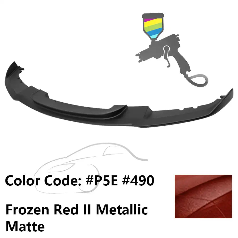 2012-2018 BMW F30 3 Series M Sport Front Bumper Lip Chin Spoiler Painted #490, P5E Red II Metallic Matte