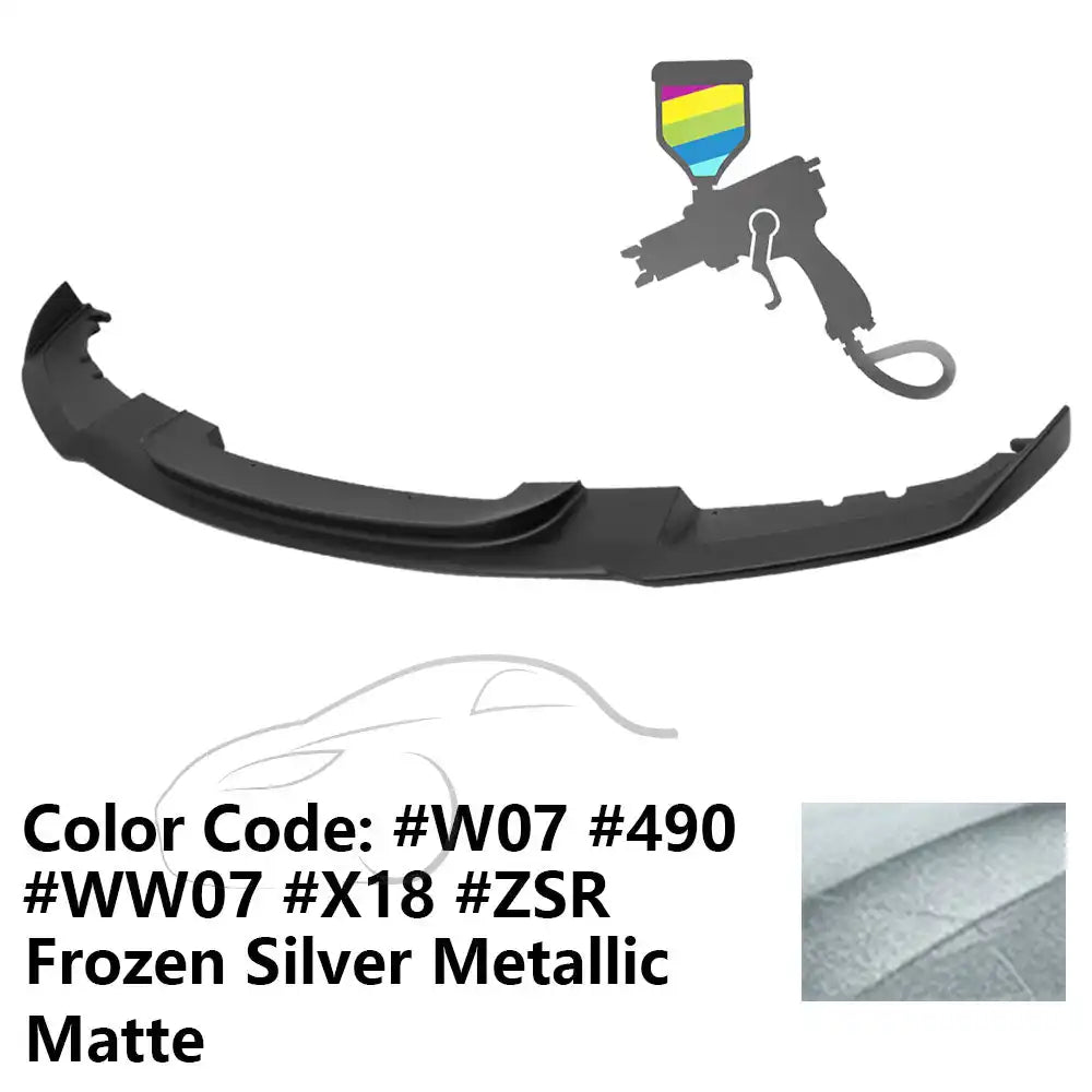 2012-2018 BMW F30 3 Series M Sport Front Bumper Lip Chin Spoiler Painted #490, W07 Silver Metallic Matte