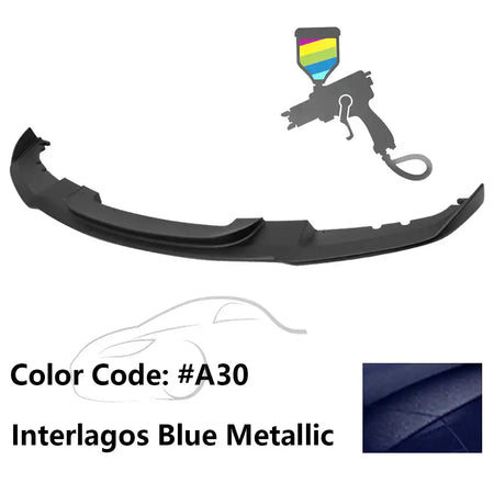 2012-2018 BMW F30 3 Series M Sport Front Bumper Lip Chin Spoiler Painted #A30 Interlagos Blue Metallic