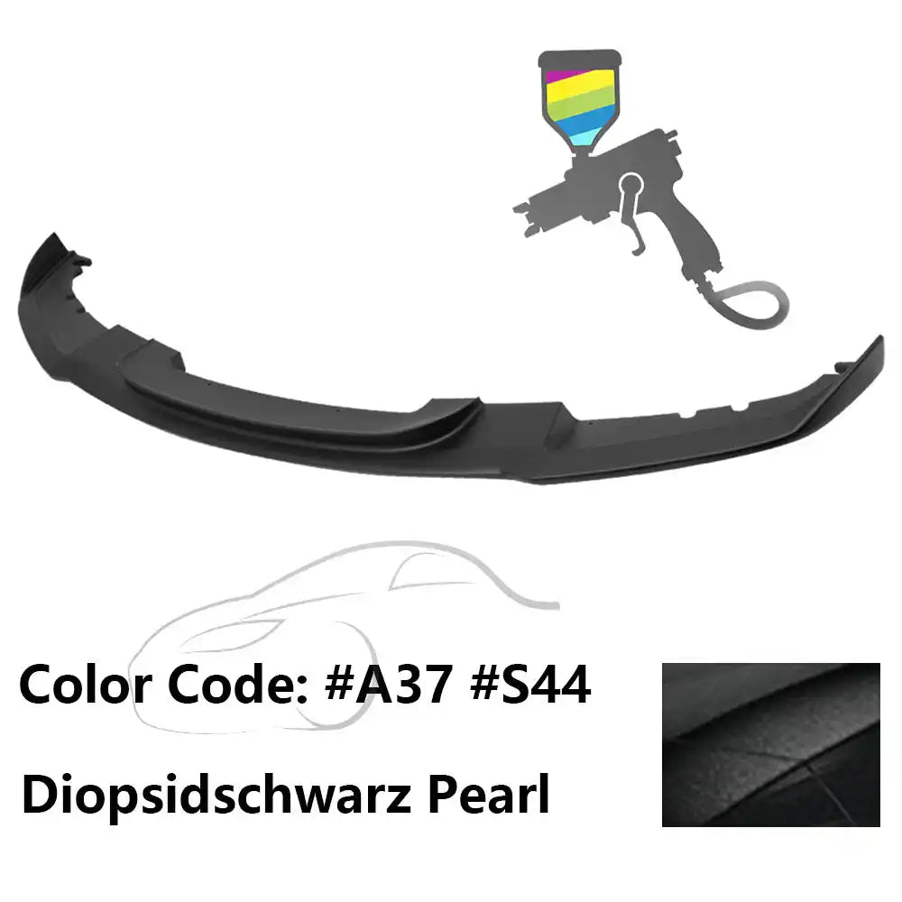 2012-2018 BMW F30 3 Series M Sport Front Bumper Lip Chin Spoiler Painted #A37, S44 Diopsidschwarz Pearl