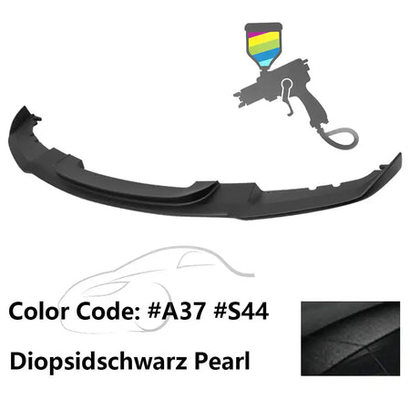 2012-2018 BMW F30 3 Series M Sport Front Bumper Lip Chin Spoiler Painted #A37, S44 Diopsidschwarz Pearl