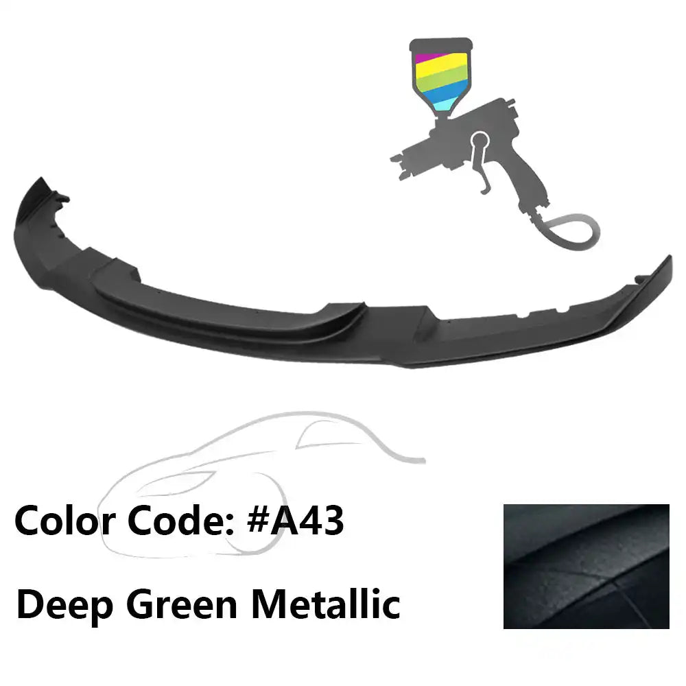 2012-2018 BMW F30 3 Series M Sport Front Bumper Lip Chin Spoiler Painted #A43 Deep Green Metallic