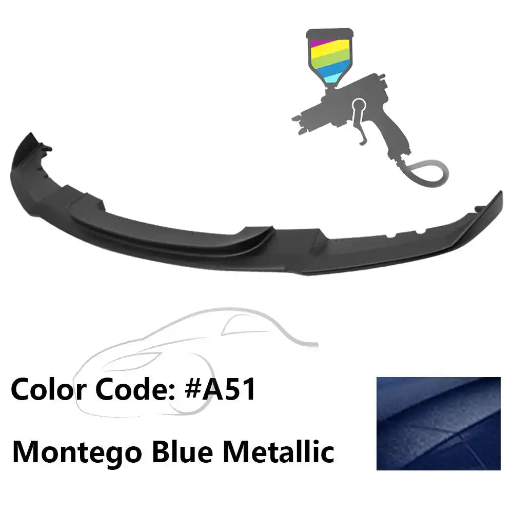 2012-2018 BMW F30 3 Series M Sport Front Bumper Lip Chin Spoiler Painted #A51 Montego Blue Metallic