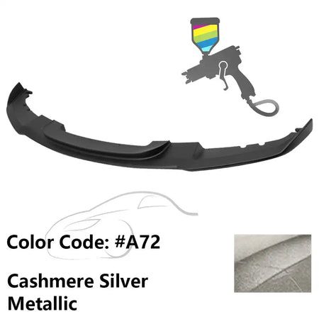 2012-2018 BMW F30 3 Series M Sport Front Bumper Lip Chin Spoiler Painted #A72 Cashmere Silver Metallic