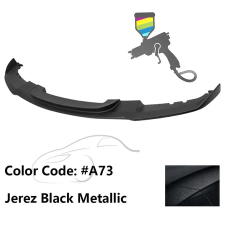 2012-2018 BMW F30 3 Series M Sport Front Bumper Lip Chin Spoiler Painted #A73 Jerez Black Metallic