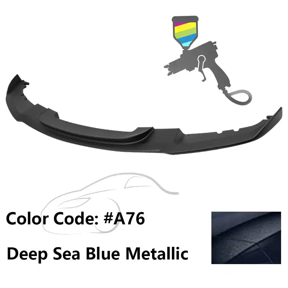 2012-2018 BMW F30 3 Series M Sport Front Bumper Lip Chin Spoiler Painted #A76 Deep Sea Blue Metallic