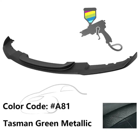 2012-2018 BMW F30 3 Series M Sport Front Bumper Lip Chin Spoiler Painted #A81 Tasman Green Metallic