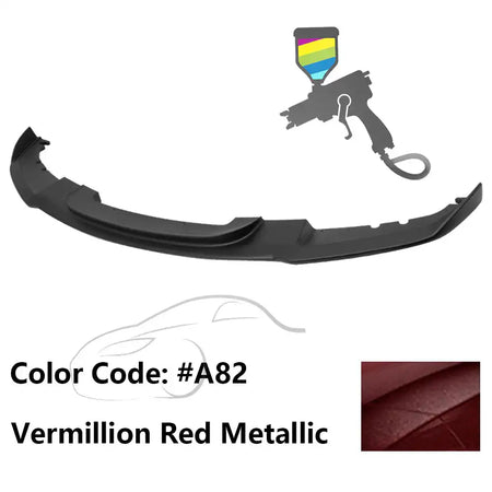 2012-2018 BMW F30 3 Series M Sport Front Bumper Lip Chin Spoiler Painted #A82 Vermillion Red Metallic