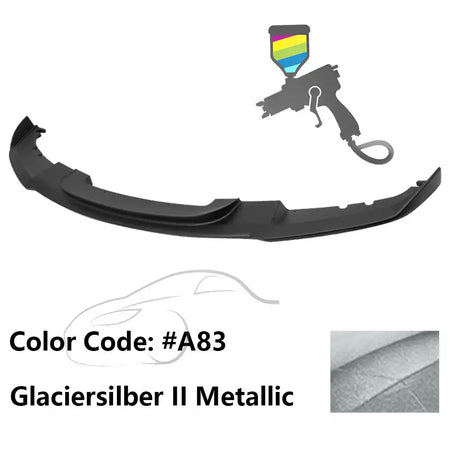 2012-2018 BMW F30 3 Series M Sport Front Bumper Lip Chin Spoiler Painted #A83 Glaciersilber II Metallic