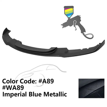 2012-2018 BMW F30 3 Series M Sport Front Bumper Lip Chin Spoiler Painted #A89, WA89 Imperial Blue Metallic