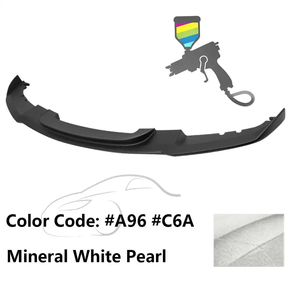 2012-2018 BMW F30 3 Series M Sport Front Bumper Lip Chin Spoiler Painted #A96, C6A Mineral White Pearl