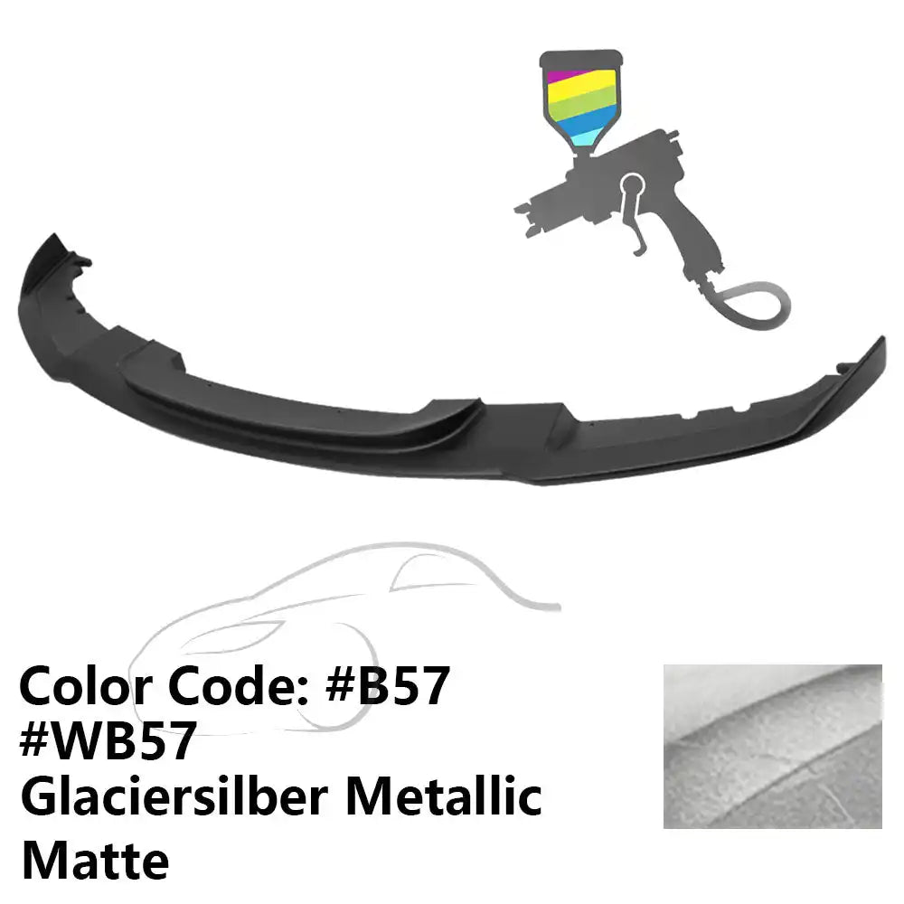 2012-2018 BMW F30 3 Series M Sport Front Bumper Lip Chin Spoiler Painted #B57, WB57 Glaciersilber Metallic Matte