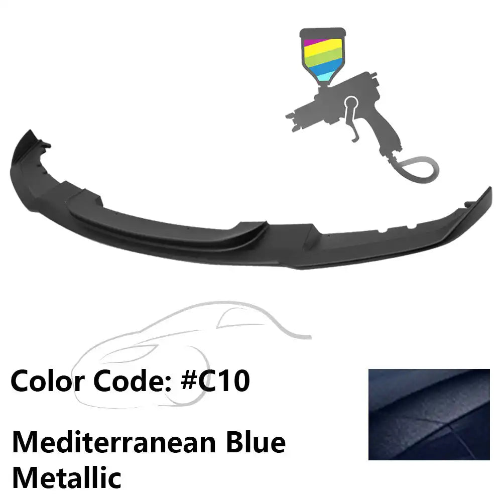 2012-2018 BMW F30 3 Series M Sport Front Bumper Lip Chin Spoiler Painted #C10 Mediterranean Blue Metallic